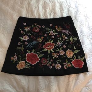 Floral front skirt